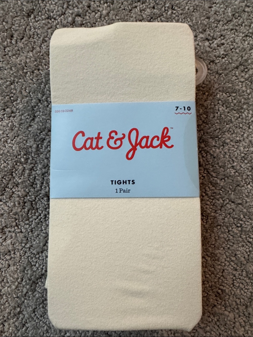 Cat & Jack Cream-Colored Girls Tights
